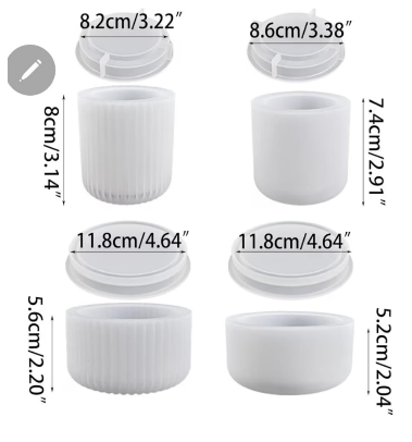 Silicone storage jar molds